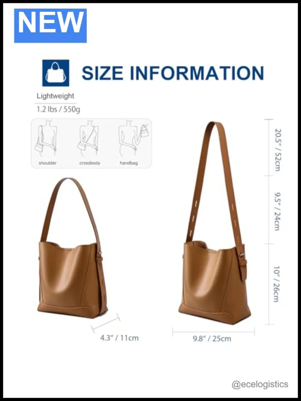 Genuine Leather Hobo Bag Crossbody Shoulder Purse with Adjustable Strap